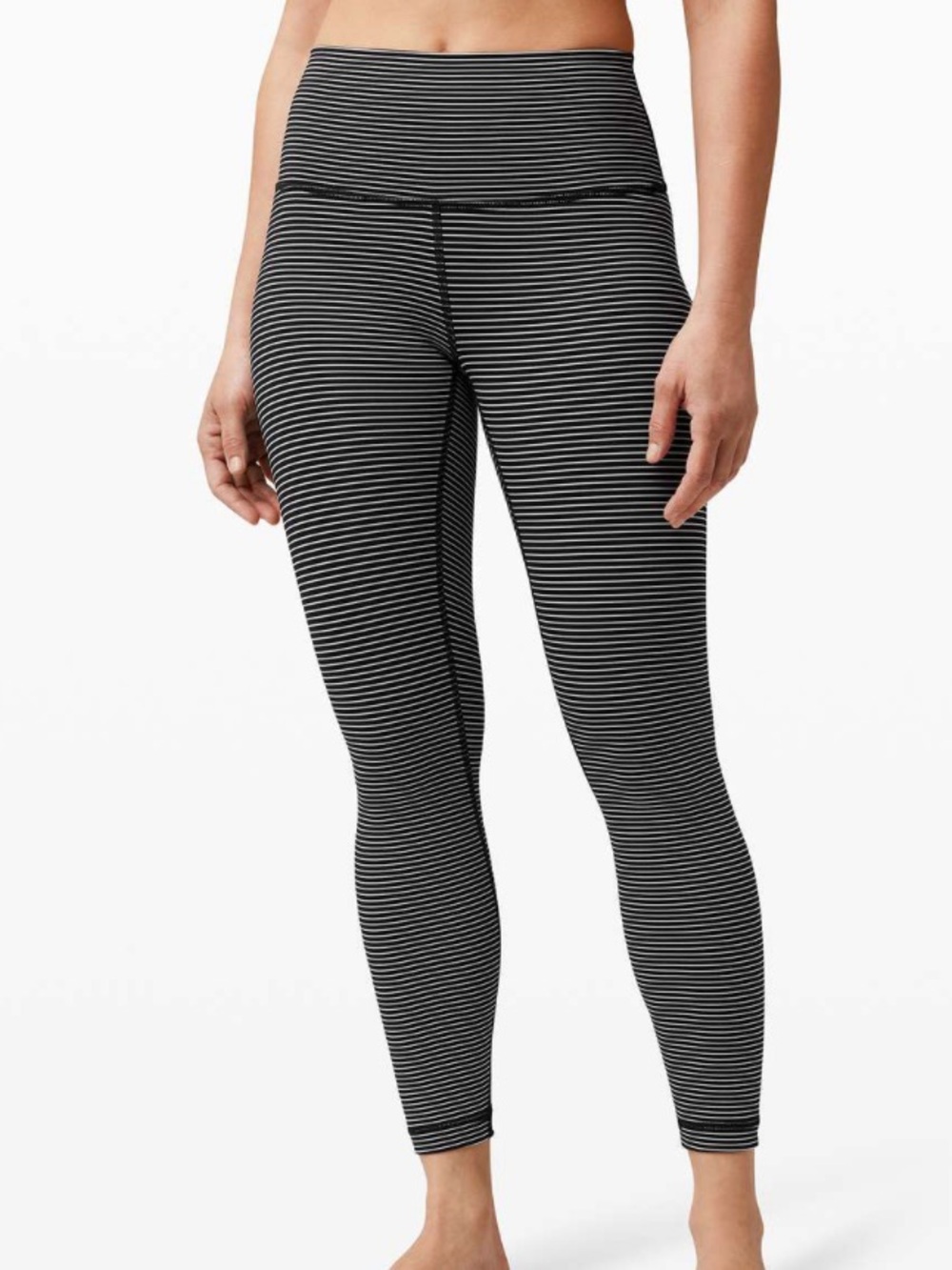Lululemon Wunder Under High-Rise Tight 25" *Luxtreme, Hype Stripe Black White 4